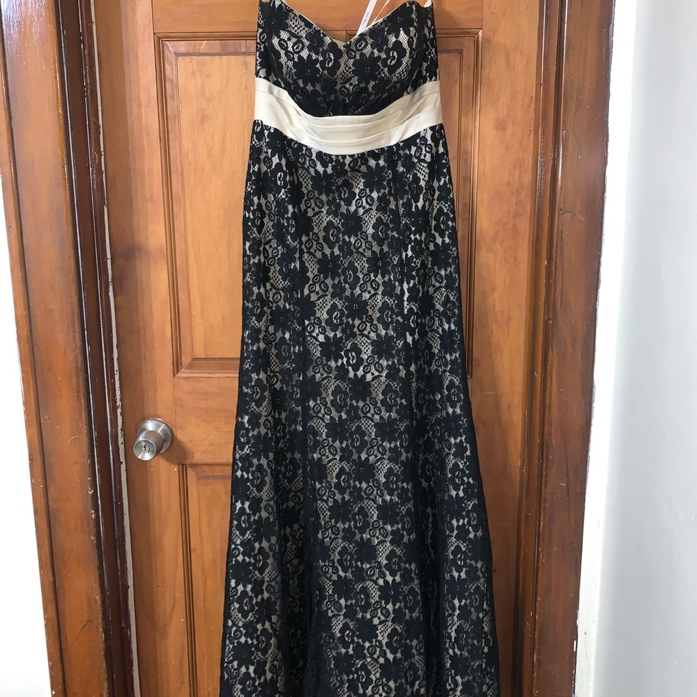 Campaign/black lace dress